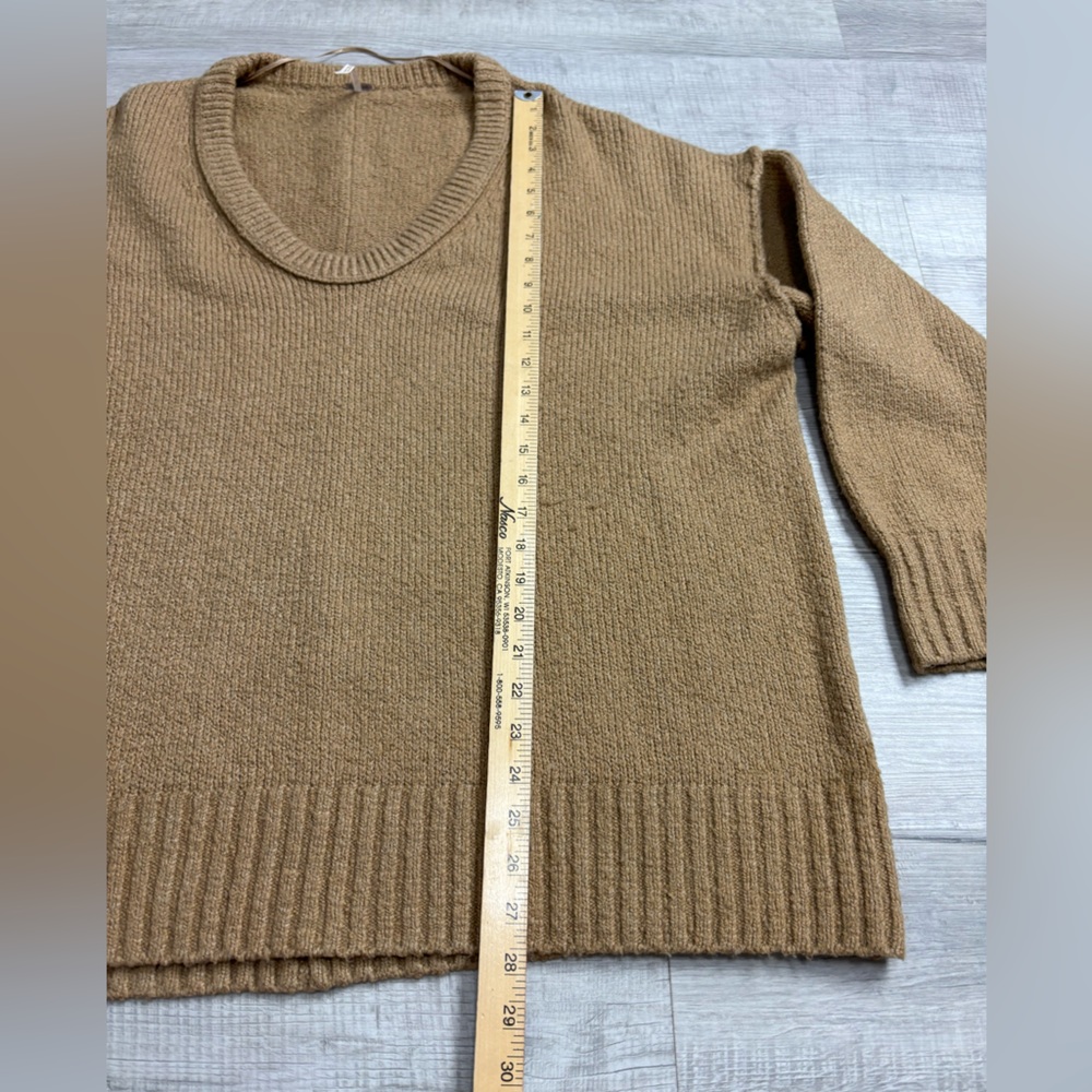 Free People Brookside Dolman-Sleeve Tunic Sweater, Desert Camel, Large - Picture 5 of 6